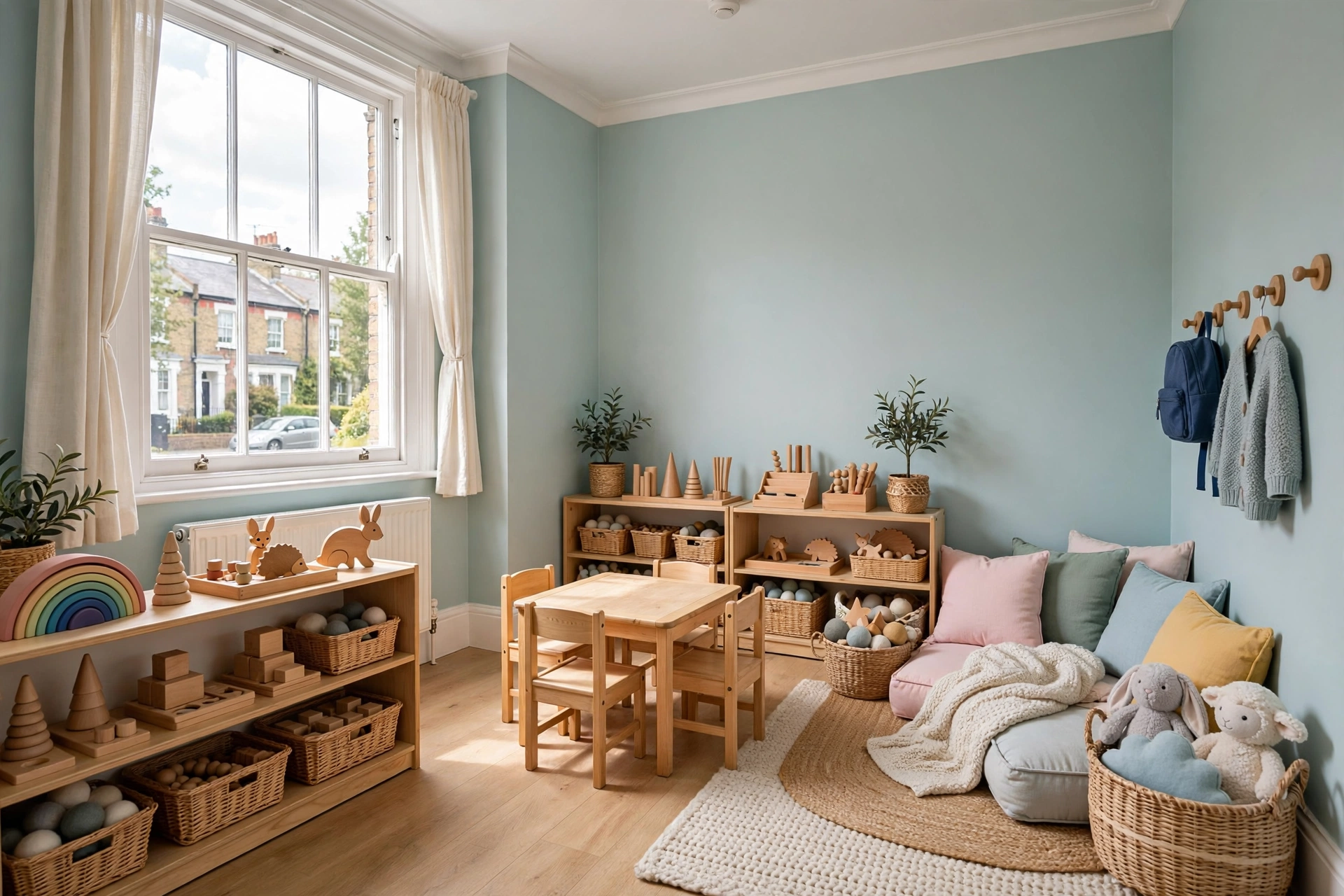 Colourful organised UK childminder playroom Wood Green